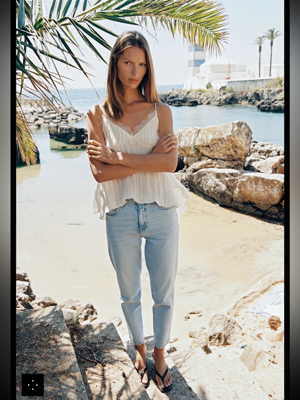 Zara Light Blue ankle Mom Jeans - Women